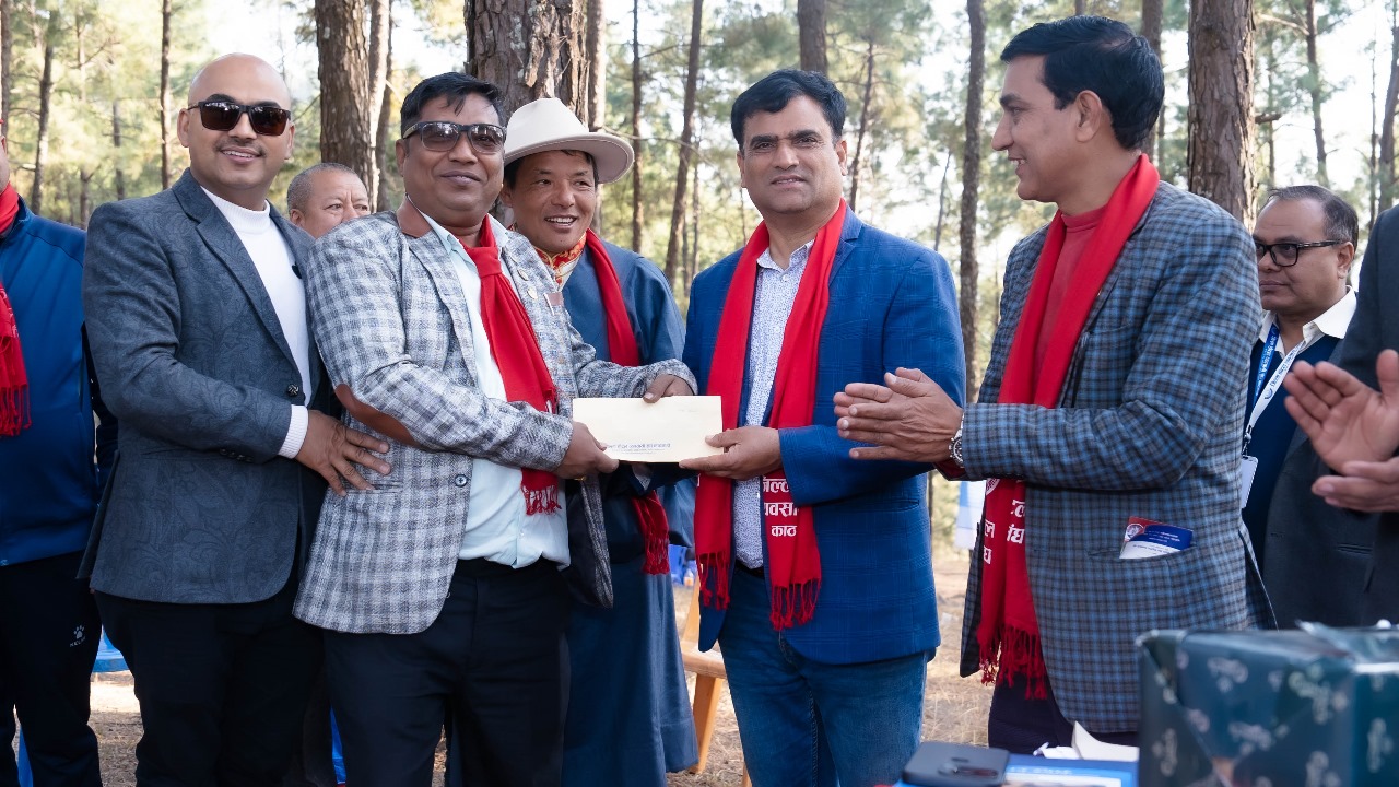 Som sapkota at Jilla hotel program