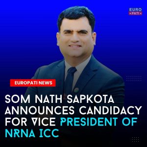 Som Nath Sapkota announces candidacy for Vice President of NRNA ICC